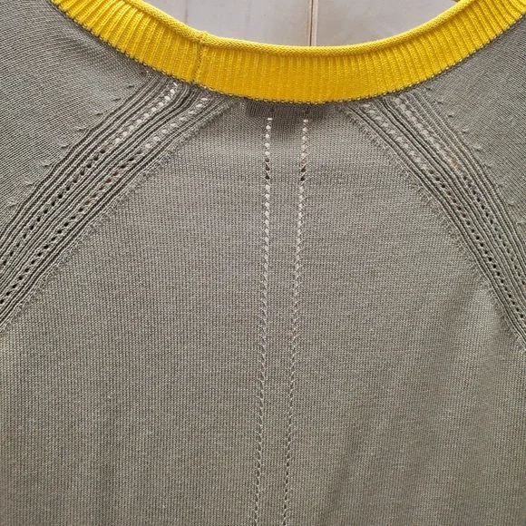 Talbots Grandpa Cardigan Colorblock Button Up Retro 70s - Picture 7 of 13